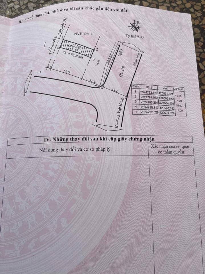 Đất 60m² mặt tiền Quốc Lộ 279 - Kinh doanh lý tưởng, giá chỉ 2.1 tỷ!