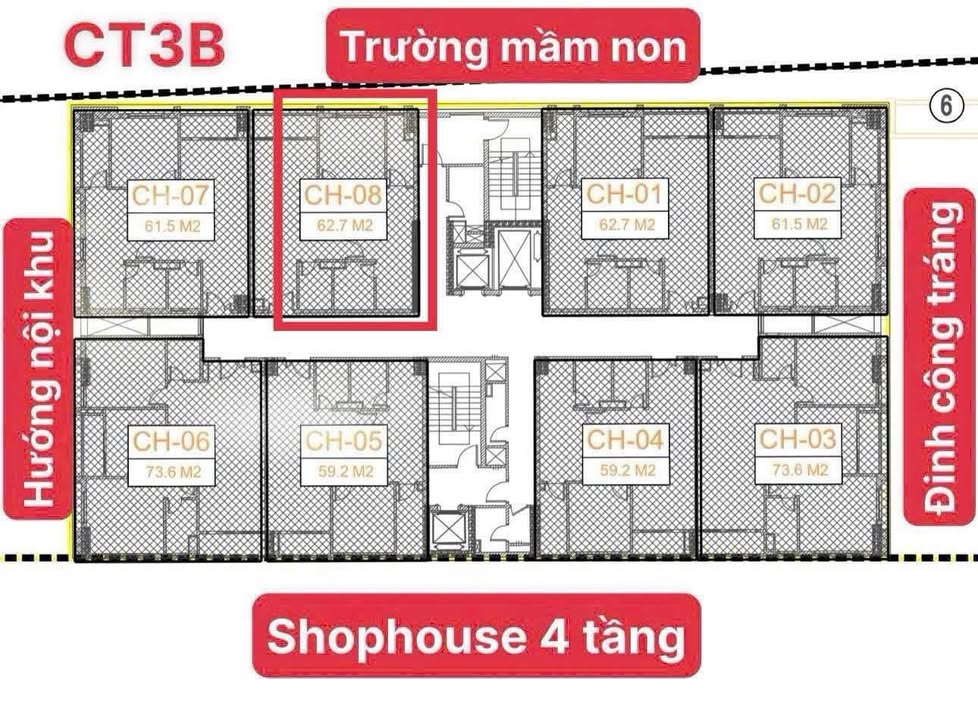 Căn hộ CT3B Dầu Khí Vinh 62.7m² giá 1.2 tỷ - Vị trí đắc địa gần Vincom Plaza!