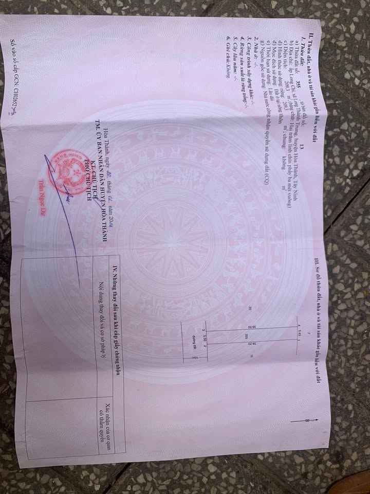 Đất thổ cư chính chủ tại Phạm Hùng, Hòa Thành 209m² - Giá chỉ 195 triệu!