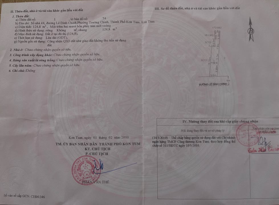 Nhà mặt tiền đường Lê Đình Chinh, phường Trường Chinh 250m² - Bán gấp, giá chỉ 2 tỷ!