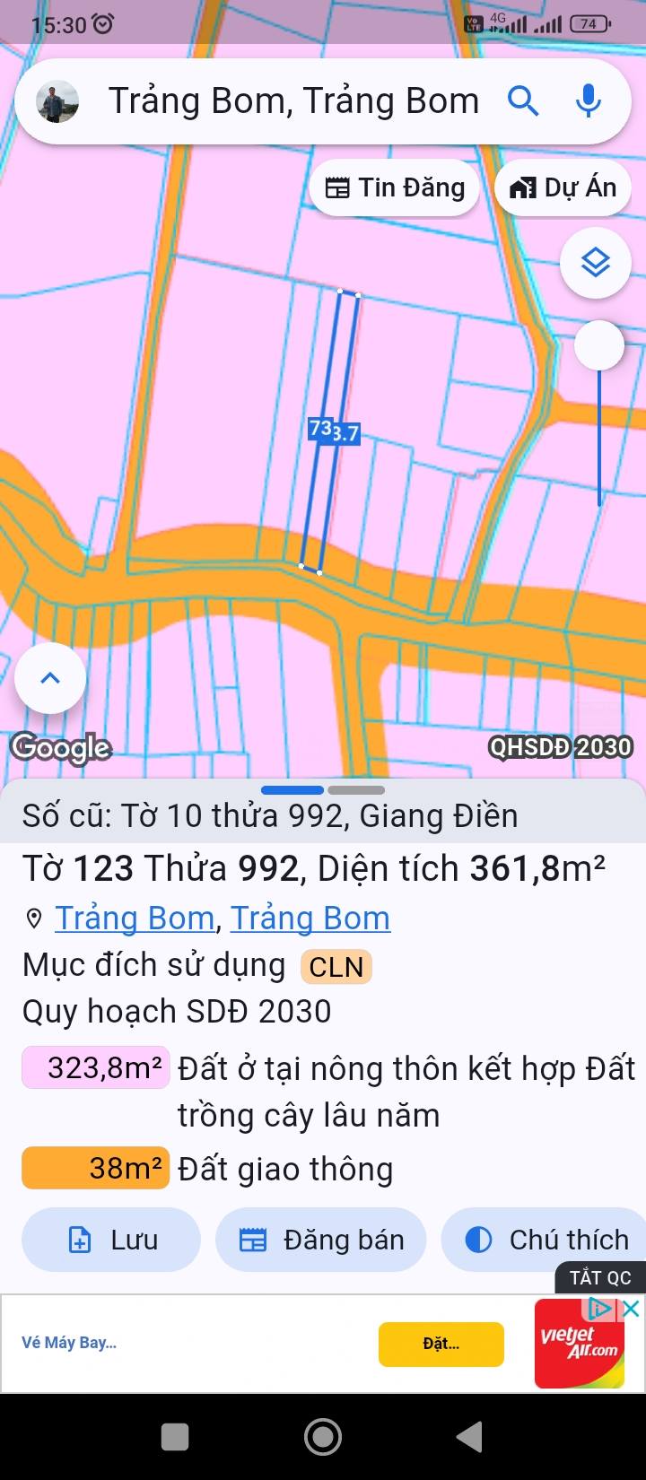 Đất mặt tiền kinh doanh Giang Điền 365m² giá 1.3 tỷ - Sổ hồng riêng, đầu tư sinh lời