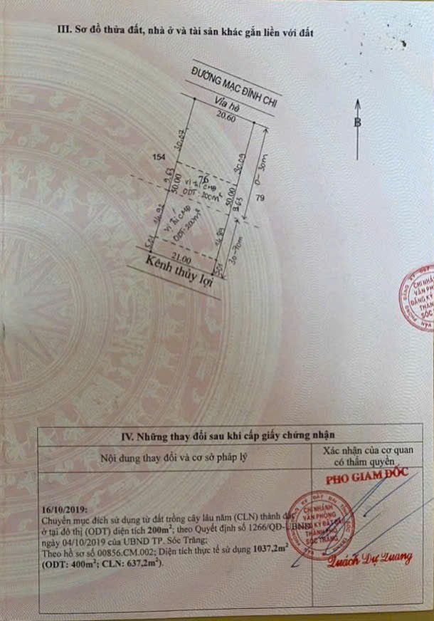 Đất nền Phú Lợi, Sóc Trăng 1065m² giá 700 triệu - Đường Mạc Đĩnh Chi, tiềm năng đầu tư lớn!