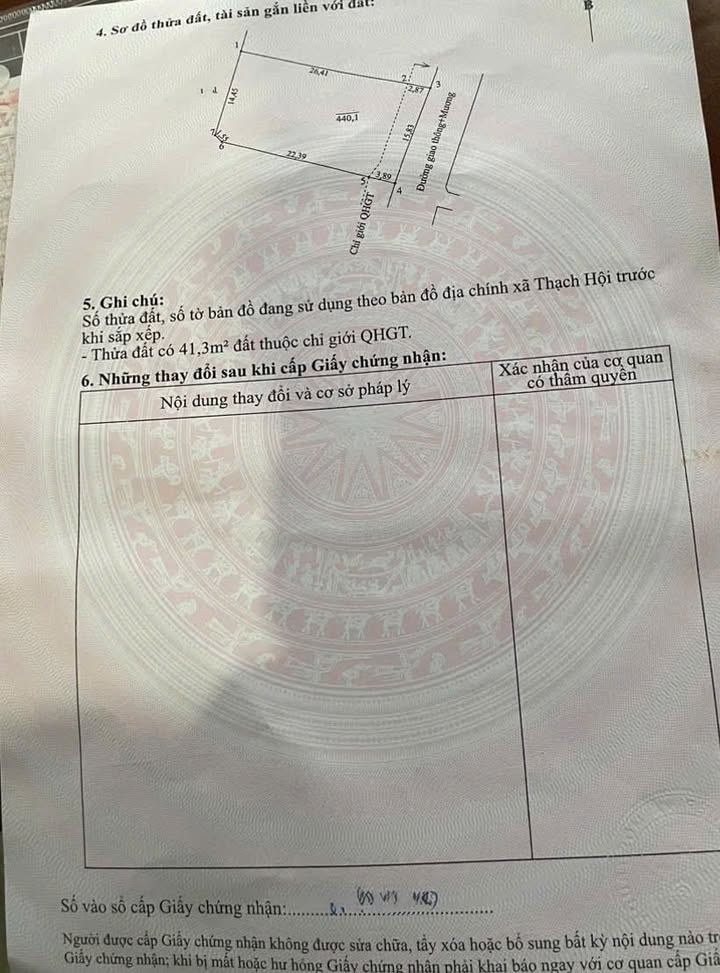 Đất thổ cư Thạch Hội 440m² giá 1.4 tỷ - Tiềm năng đầu tư lớn!