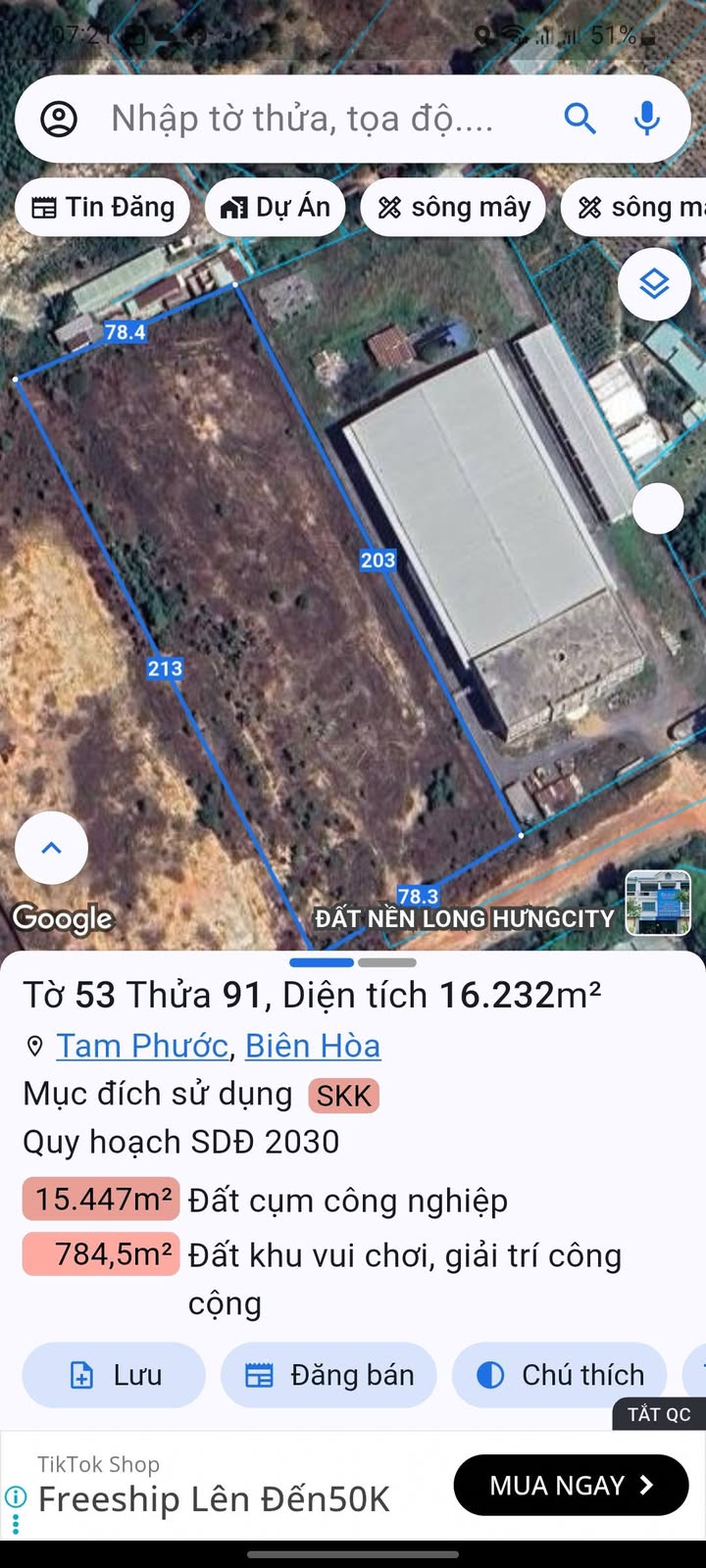Warehouse Cụm Công Nghiệp Tam Phước, Đồng Nai 16,000m² giá 4 triệu/m² - Đầu tư sinh lời ngay!