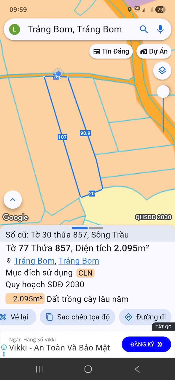 Đất nền 8000m² xã Sông Trầu, Trảng Bom giá chỉ 1.4 tỷ - Gần KCN Bàu Xéo!