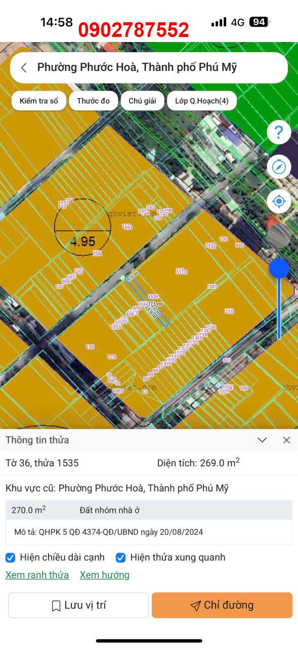 Đất thổ cư Tân Phước, Bà Rịa - Vũng Tàu 318m² giá chỉ 2.05 tỷ - Cơ hội đầu tư tuyệt vời!