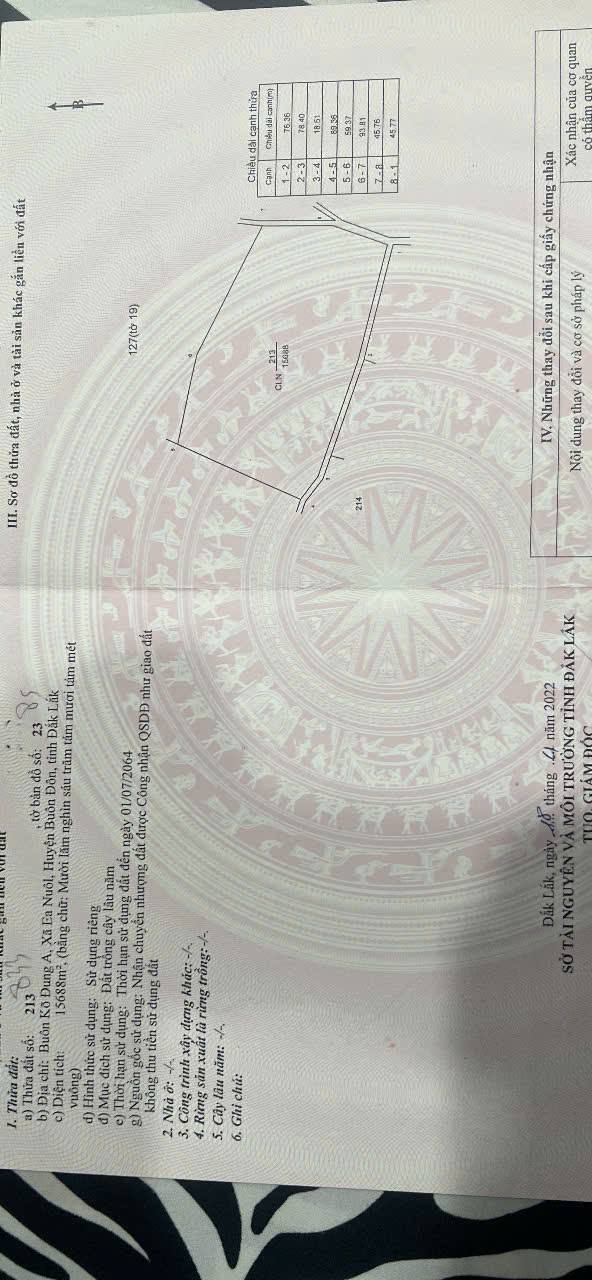 Đất nền 1,5 hécta tại Buôn Đôn, Đắk Lắk - Giá chỉ 2,1 tỷ đồng!