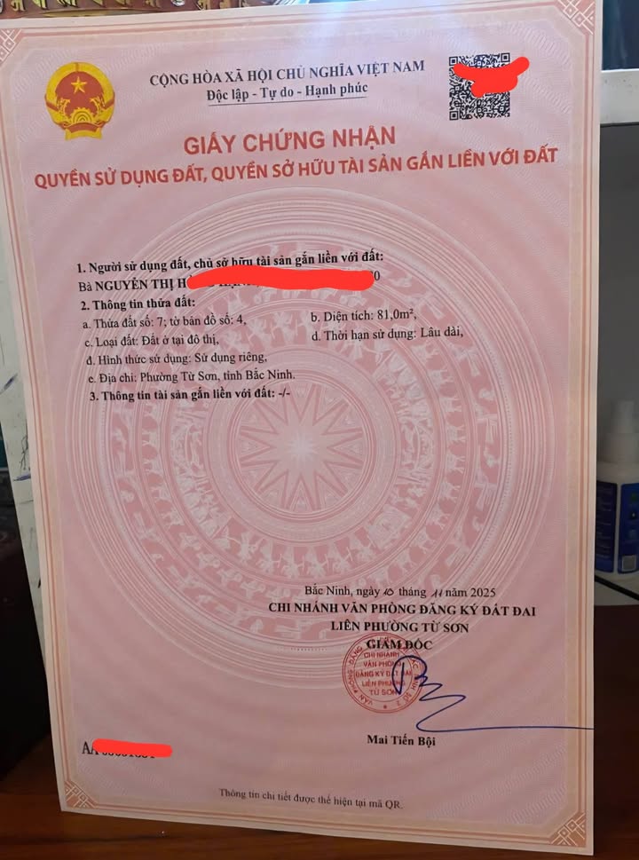 Đất mặt đường Minh Khai, Từ Sơn 81m² giá 9.72 tỷ - Cơ hội đầu tư tuyệt vời!