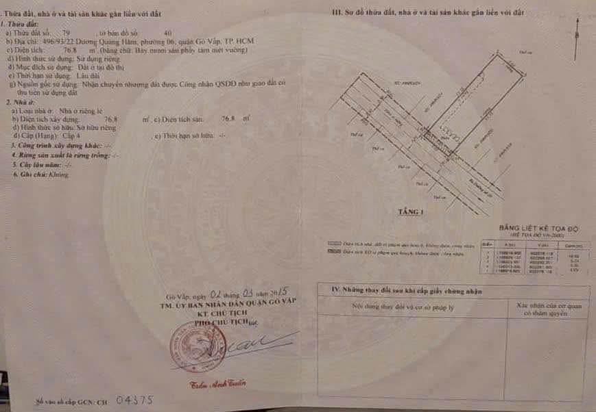 Nhà hẻm ô tô Dương Quảng Hàm, Gò Vấp 76m² giá 8.4 tỷ - Đầu tư sinh lời cao!