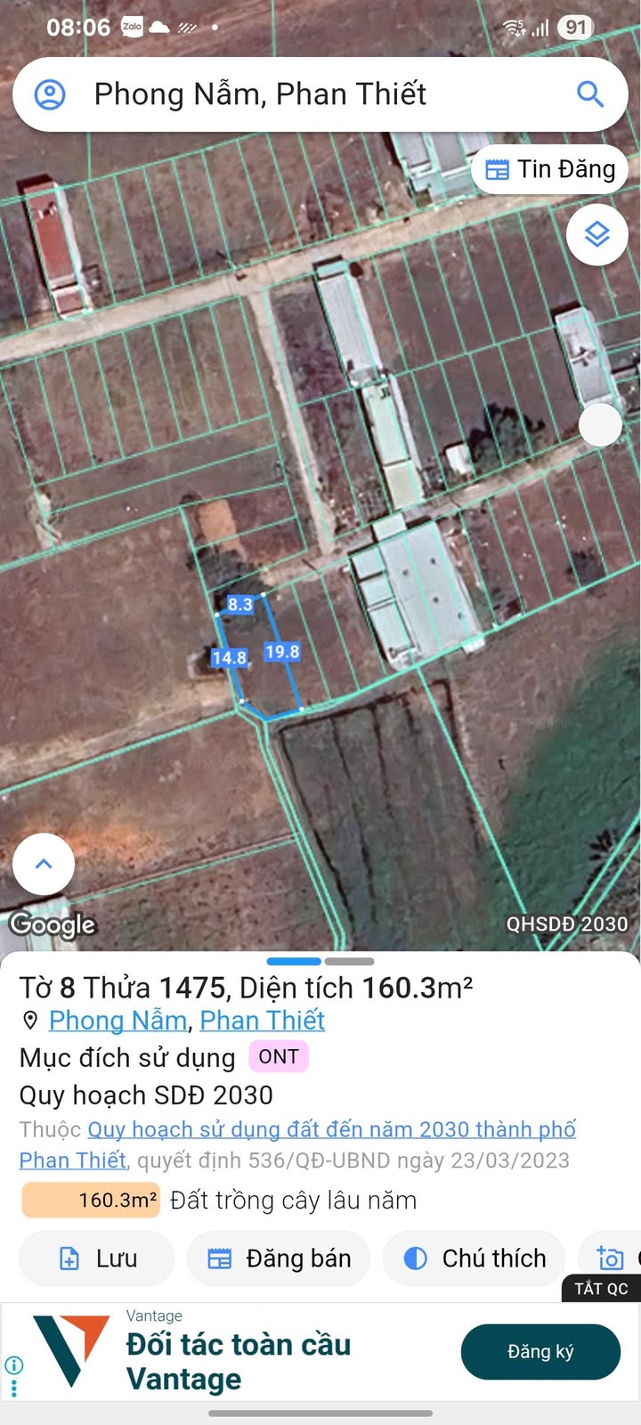 Đất thổ cư Phong Nẫm Phan Thiết 160m² - Sổ đỏ chính chủ, giá thỏa thuận!
