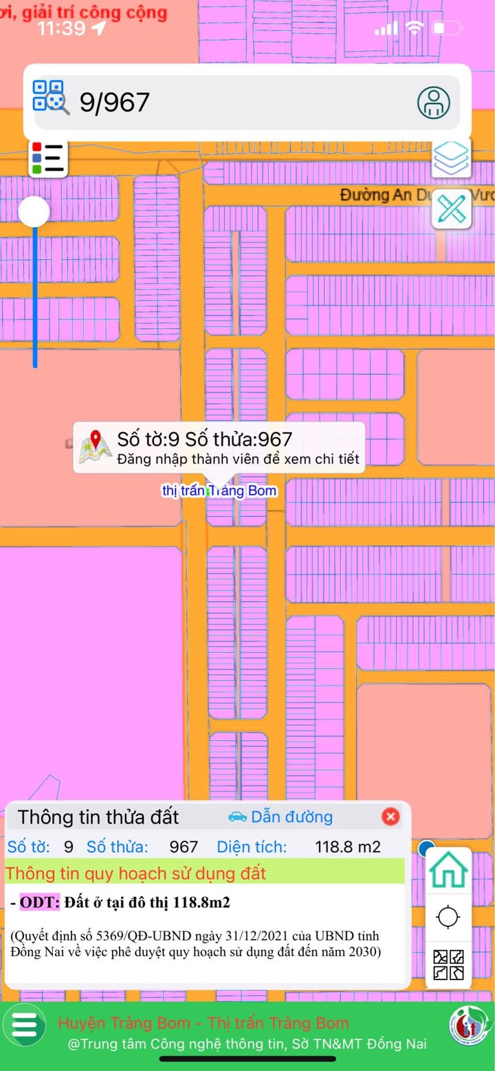 Đất nền mặt tiền Ngô Quyền, xã Trảng Bom 118.75m² - Vị trí kinh doanh đắc địa!