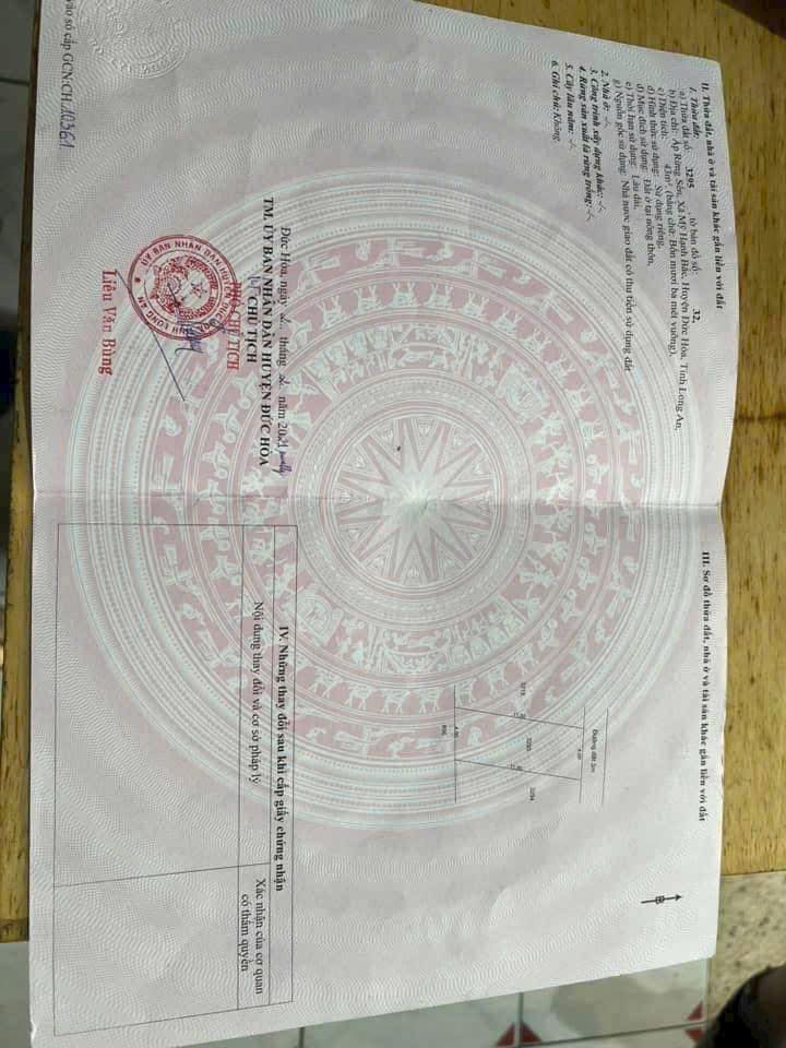 Đất thổ cư 44m² tại Ấp Rừng Sến, Đức Hòa - Giá 680 triệu, xây dựng tự do!