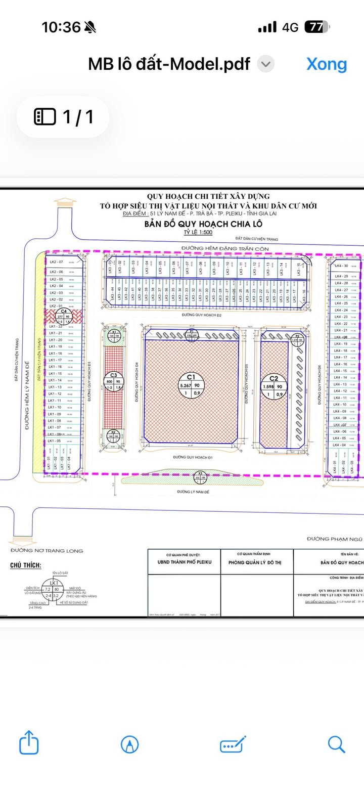 Đất nền liền kề Khu đô thị Bossco Pleiku 135m² giá chỉ 2.5 tỷ - Cơ hội đầu tư hấp dẫn!