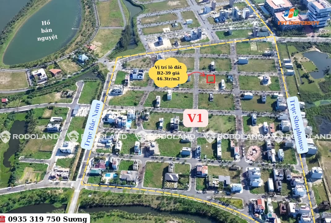 Đất biệt thự FPT Đà Nẵng 216m² giá 10.025 tỷ - Nhanh tay sở hữu!