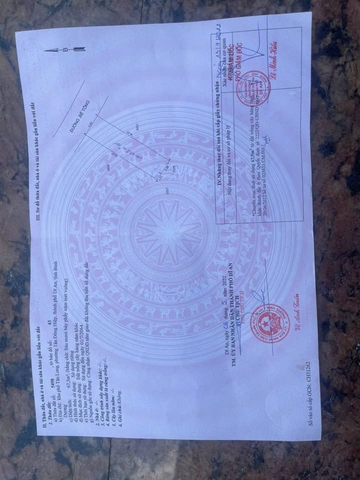 Đất nền khu phố Tân Long, Tân Đông Hiệp, Dĩ An 67m² giá 3.4 tỷ - Pháp lý rõ ràng, sẵn sàng giao dịch!