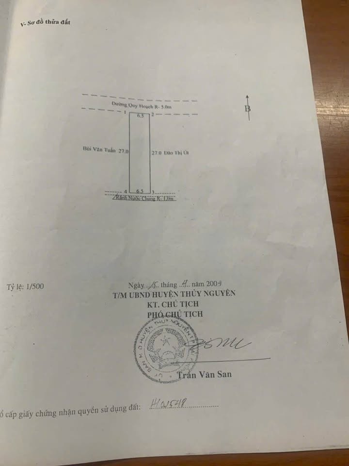 Đất nền Thủy Nguyên Hải Phòng 175m² giá 2.9 tỷ - Vị trí tiềm năng khu chợ Trịnh Xá!