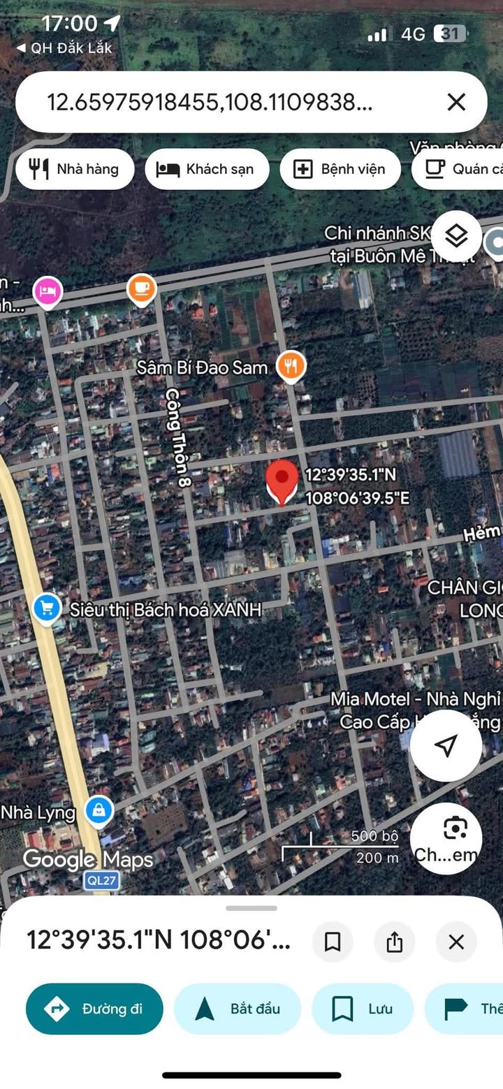 Đất hẻm 50 Đam San, Tân Lập, 170m² giá 2.2 tỷ - Đường ô tô thông thoáng!