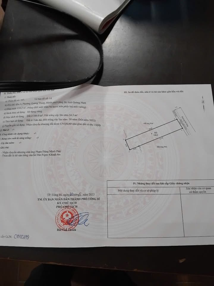 Đất nền Uông Bí 134m² giá 1.7 tỷ - Cơ hội đầu tư hấp dẫn!