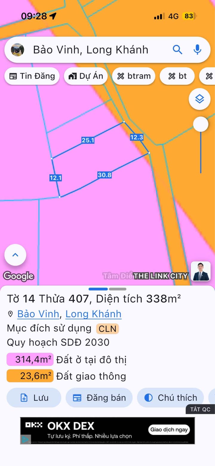 Đất nền Bảo Vinh, Long Khánh 360m² giá 1.9 tỷ - Sổ riêng, pháp lý rõ ràng!