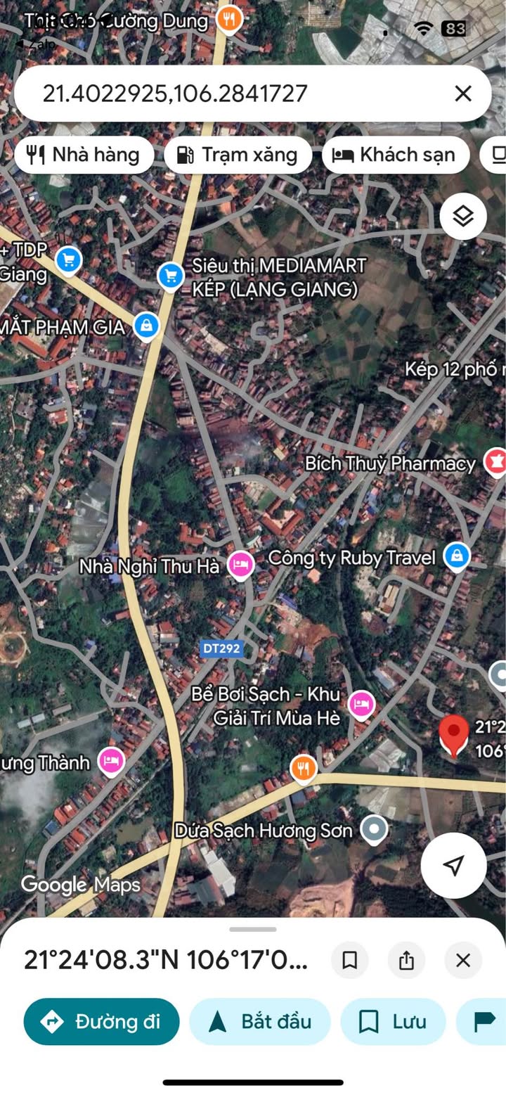 Đất nền Hương Sơn, Lạng Giang 185m² giá chỉ 400 triệu - Sổ đỏ chính chủ!