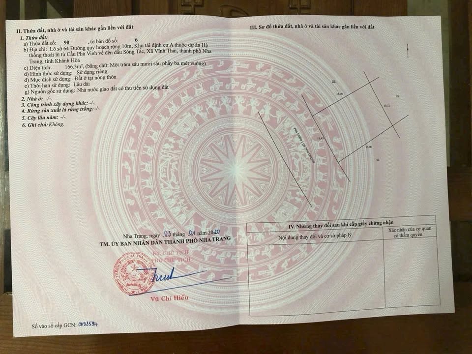 Đất mặt tiền Cao Văn Khánh, Vĩnh Thái, Nha Trang 166m² giá 5.32 tỷ - Đầu tư lý tưởng!