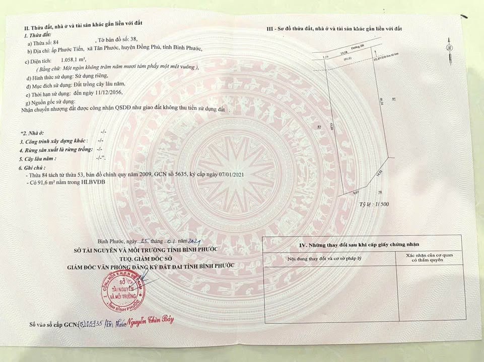 Đất nền Tân Phước, Đồng Phú, 3600m² - Giá thỏa thuận hấp dẫn!