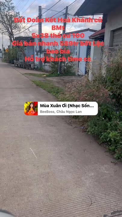 Đất thổ cư Hòa Khánh 190m² giá 589 triệu - Cơ hội đầu tư tuyệt vời!