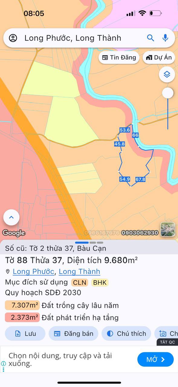Đất nền Long Phước, Long Thành 3600m² giá 6 tỷ - Đường ô tô đến tận nơi!