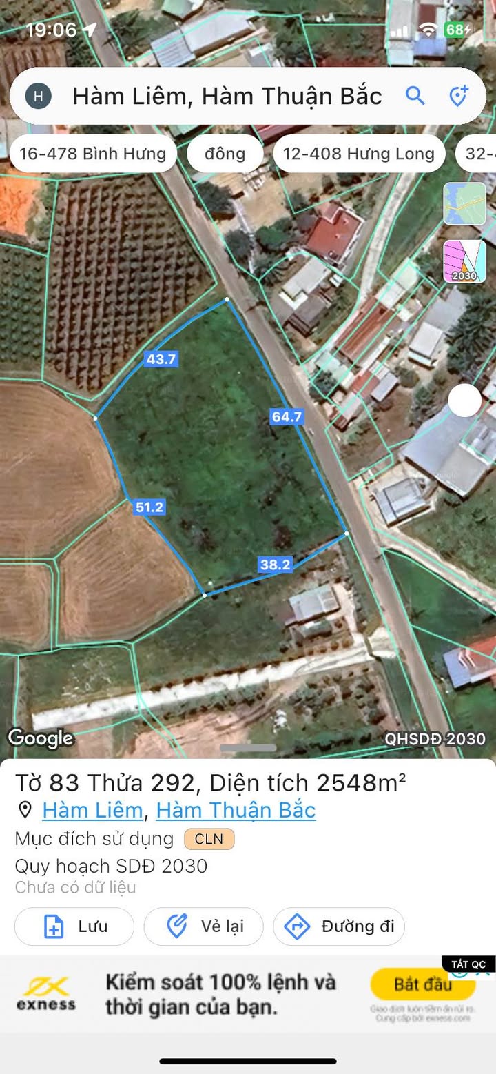 Đất nền mặt tiền Ngô Đức Tốn 2548m² giá 2.54 tỷ - Cơ hội đầu tư tuyệt vời!