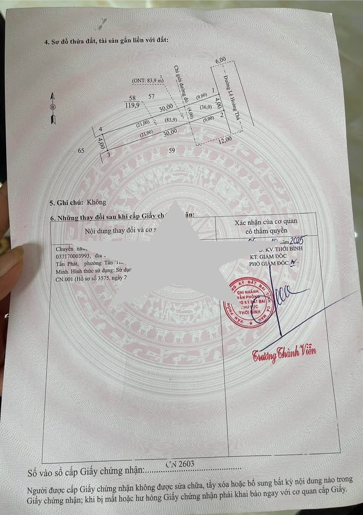 Bán đất thổ cư Thới Bình 83.9m² giá 730 triệu - Sổ hồng chính chủ sang tên nhanh chóng!