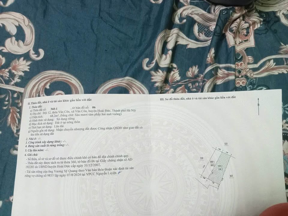 Lô đất tại xã Vân Côn 68m² giá cắt lỗ - Đầu tư sinh lời ngay!