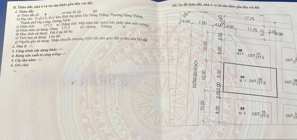 Đất biệt thự Hùng Thắng Hạ Long 177m² giá 13.3 tỷ - Cơ hội đầu tư sinh lời!