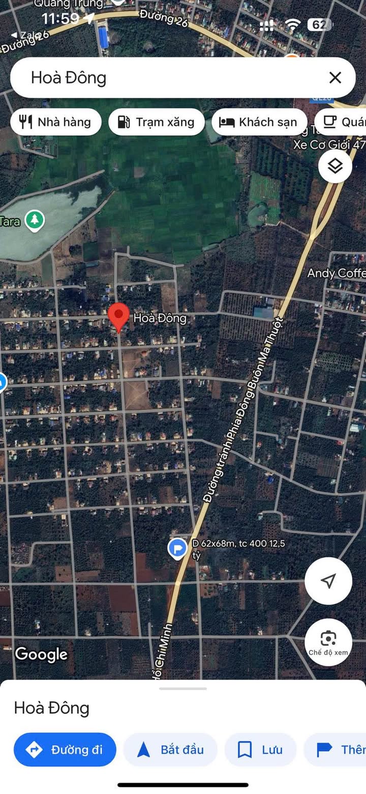 Đất nền liền kề tại Hòa Đông, Krông Pắc 100m² giá 550 triệu - Tiềm năng tăng giá cao!