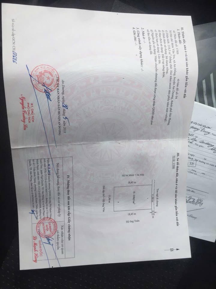 Đất thổ cư Vân Tra, An Đồng 218m² - Cơ hội đầu tư lý tưởng!