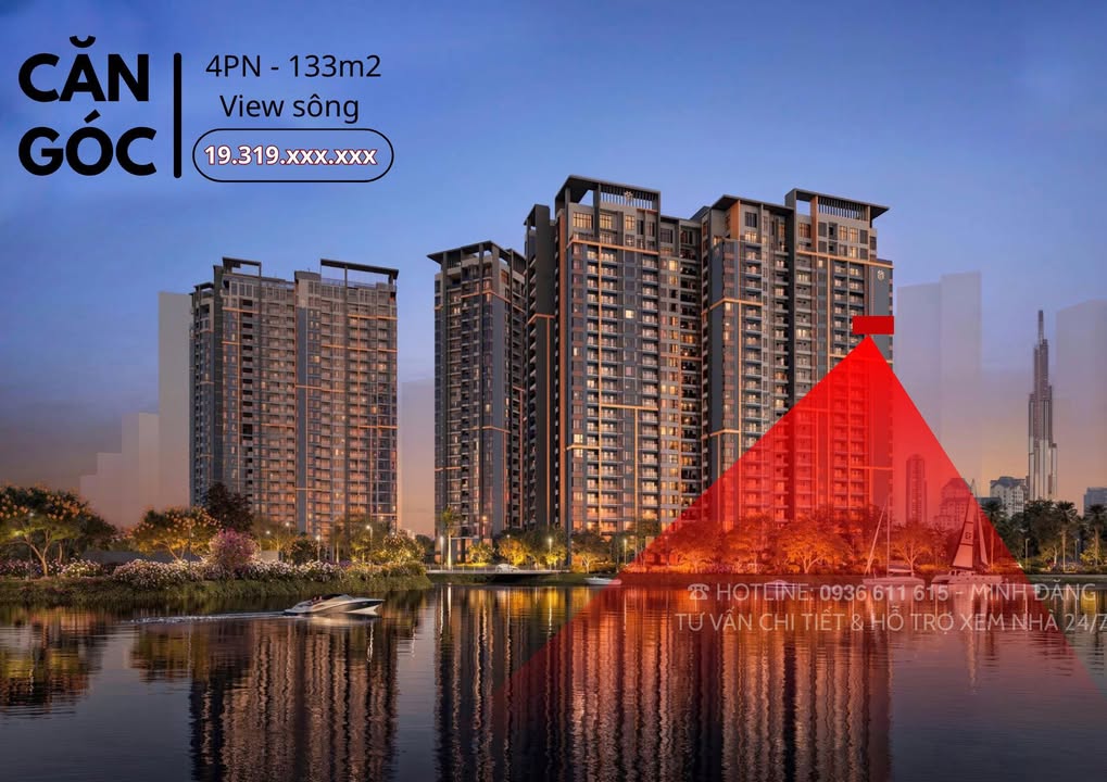 Căn hộ cao cấp 4PN An Phú 124m² giá 19.3 tỷ - View sông tuyệt đẹp!
