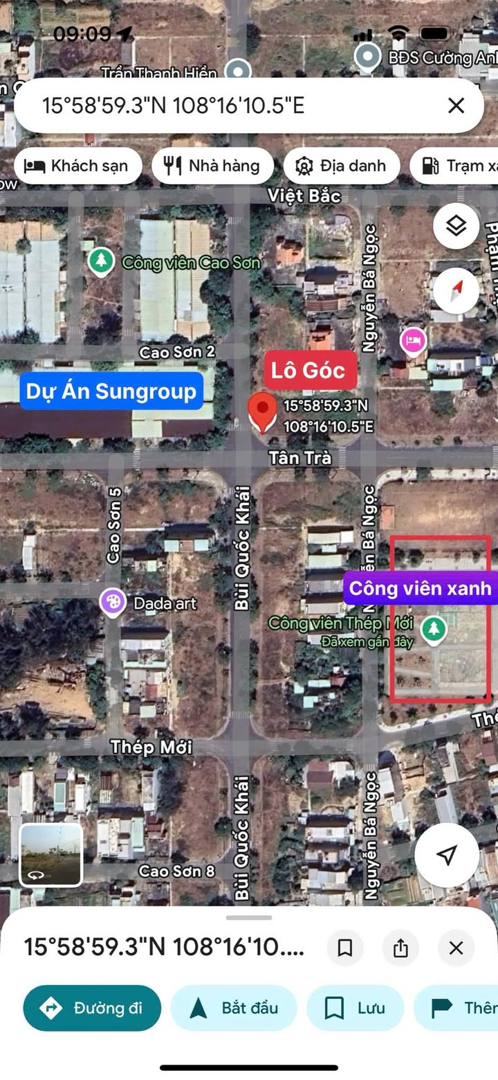 Đất nền góc Tân Trà Đà Nẵng 164.5m² giá 15.5 tỷ - Sát biển, vị trí đắc địa!