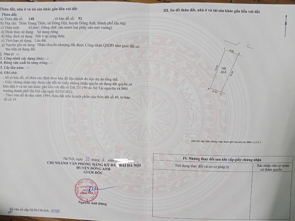 Đất nền Đông Hội, Đông Anh 62.6m² giá 9x - Vị trí đắc địa gần Vin Cổ Loa!