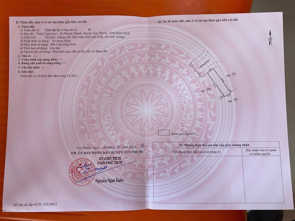 Đất thổ cư Cảnh An 1, Phước Thành 101,6m² giá chỉ 500 triệu - Cơ hội đầu tư tuyệt vời!