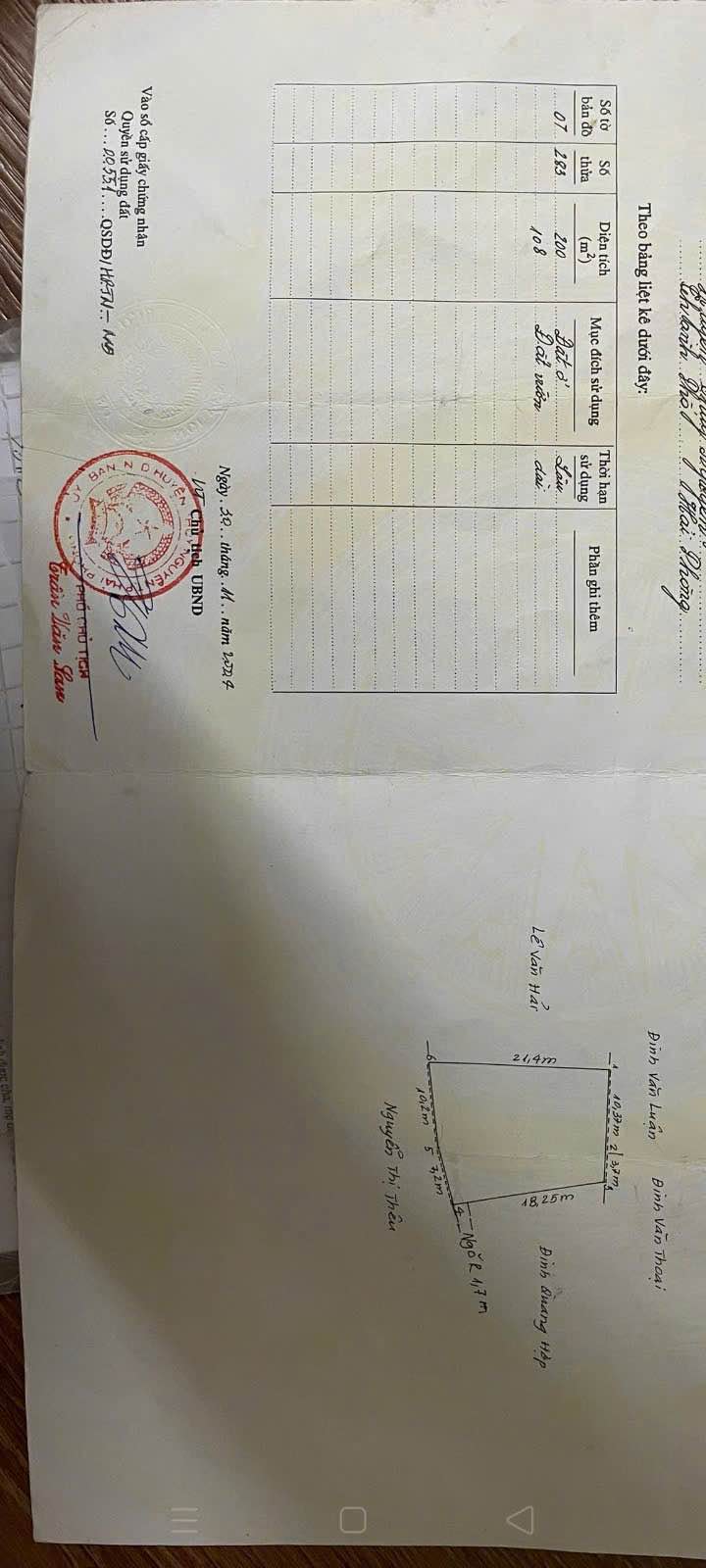 Đất thổ cư Mỹ Đồng Thủy Nguyên 200m² giá 2.2 tỷ - Cơ hội đầu tư tuyệt vời!