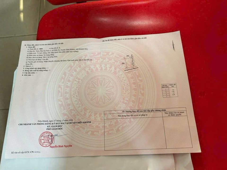 Đất thổ cư Diên An 75.5m² giá chỉ 1.65 tỷ - Đường ô tô thông thoáng!