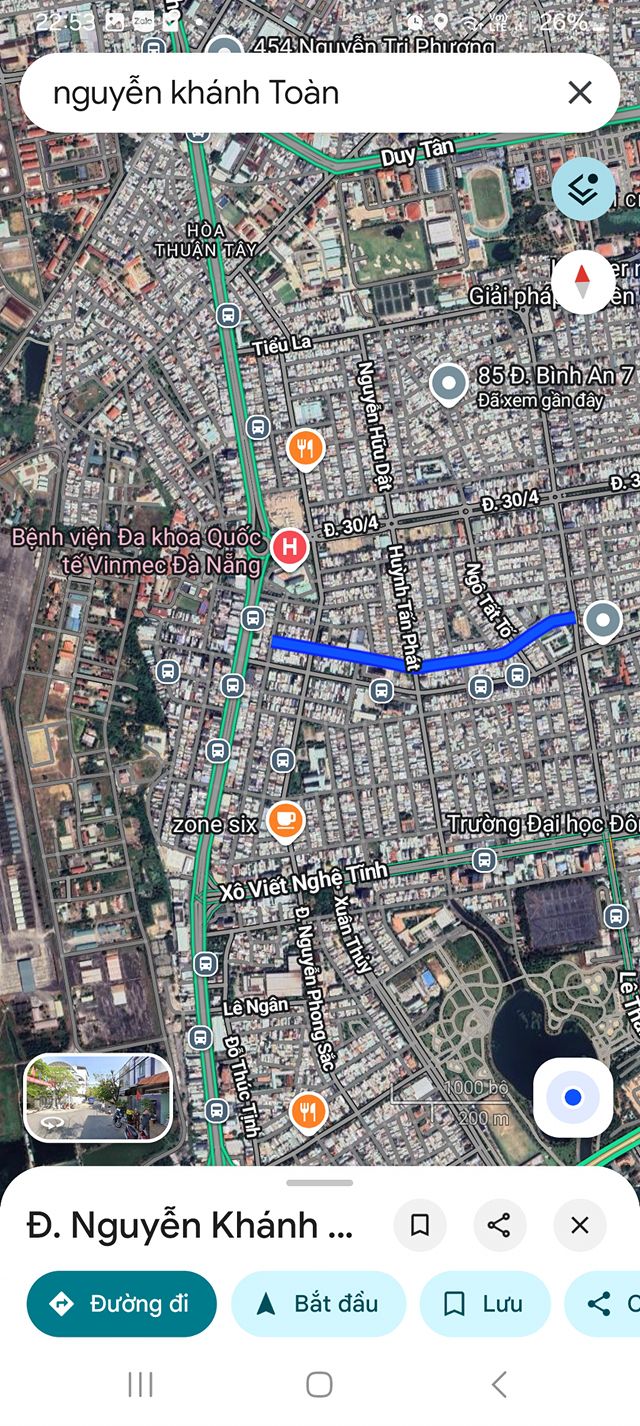 Nhà 2 tầng Trần Hữu Trang, Hải Châu, Đà Nẵng - Diện tích 79m², giá tốt, gần bệnh viện và trường học!