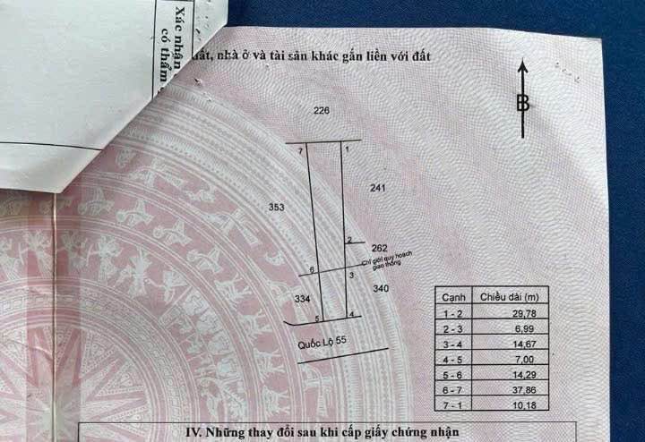 Đất nền Quốc lộ 55, xã Bông Trang, Xuyên Mộc 70m² giá 2.75 tỷ - Cơ hội đầu tư sinh lời!