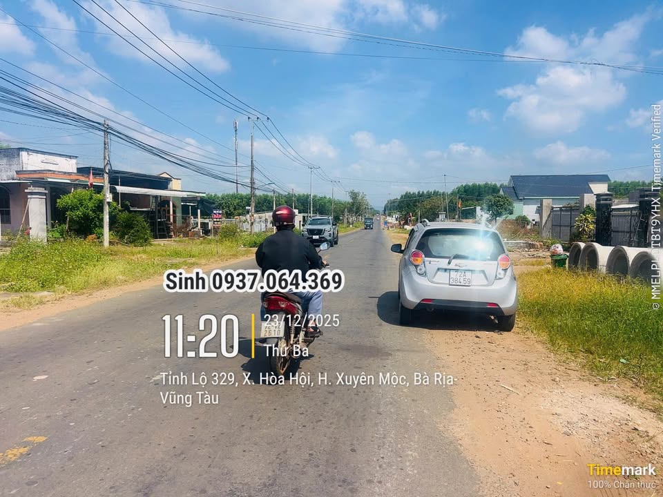 Đất mặt tiền đường Tỉnh lộ 329, Hòa Hội, Xuyên Mộc 294m² giá 1.38 tỷ - Cơ hội đầu tư tuyệt vời!