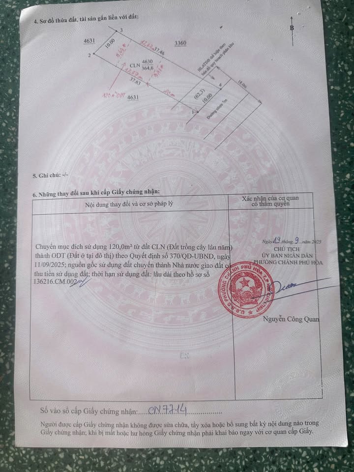 Đất nền Chánh Phú Hòa 370m² giá 2 tỷ - Đường nhựa 7m, cơ hội đầu tư hấp dẫn!