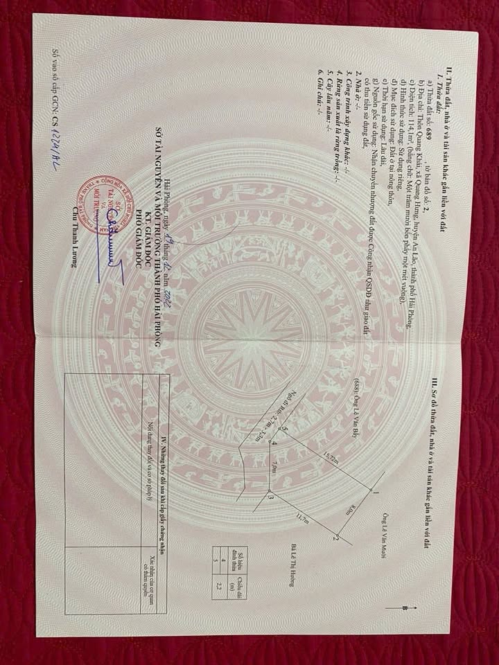 Bán đất Quang Khải, Quang Hưng, An Lão 114m² - Giá đầu tư chỉ 1 tỷ!