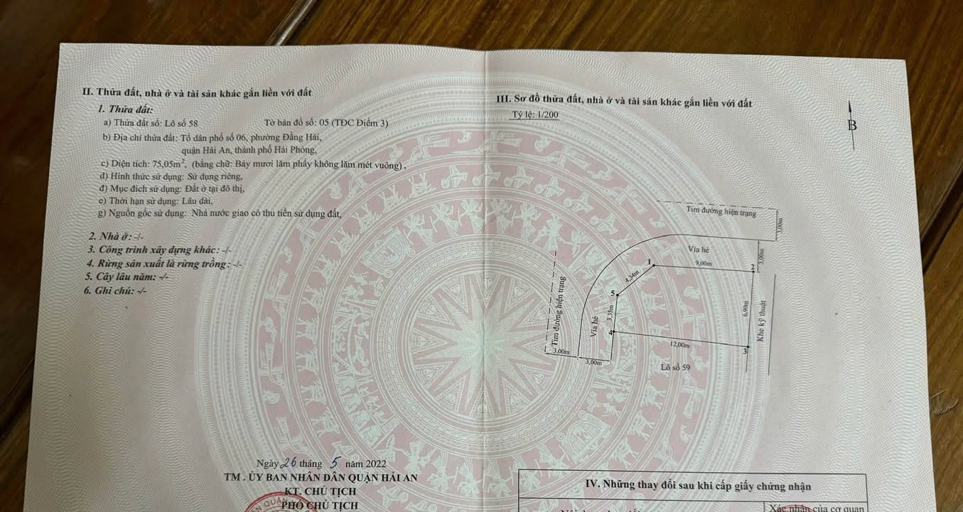 Đất nền góc TDC Điểm 3 Đằng Hải 76m² giá chỉ 60 triệu - Đầu tư sinh lời nhanh!