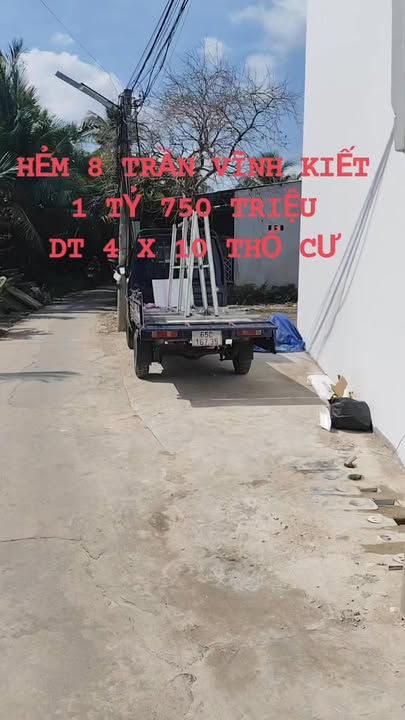 Nhà hẻm 8 Trần Vĩnh Kiết, Cần Thơ 40m² giá 1.75 tỷ - Dọn vào ở ngay!