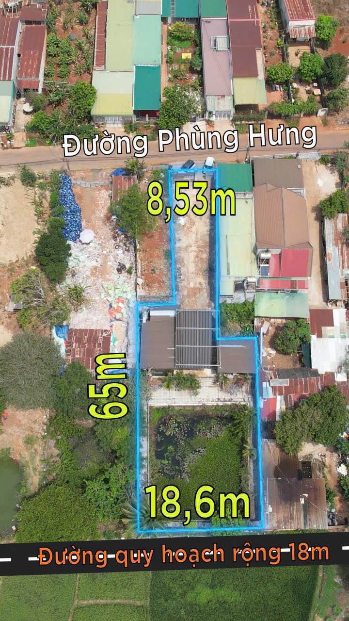Đất nền mặt tiền Phùng Hưng, Buôn Ma Thuột 882m² giá 4.8 tỷ - Cơ hội đầu tư tuyệt vời!