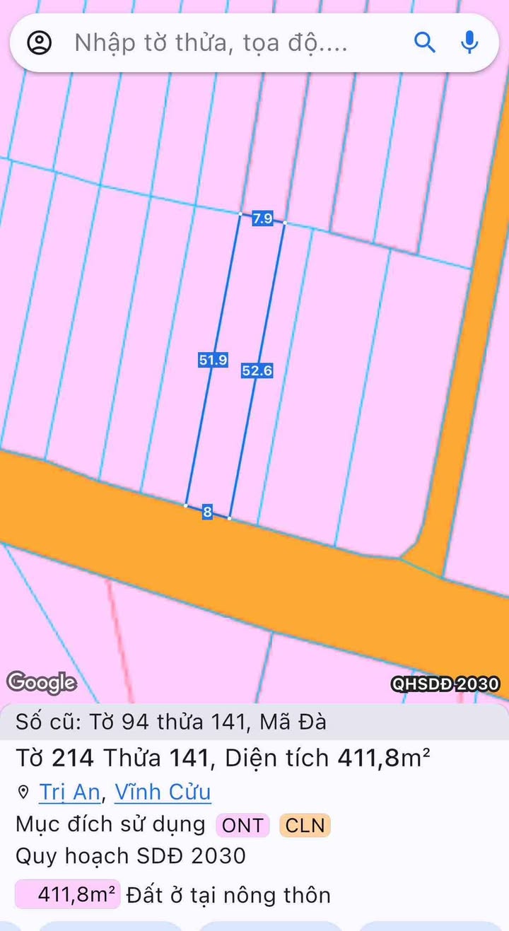 Đất thổ cư Mã Đà 300m² - Sổ đỏ chính chủ, vị trí thuận lợi cho đầu tư!