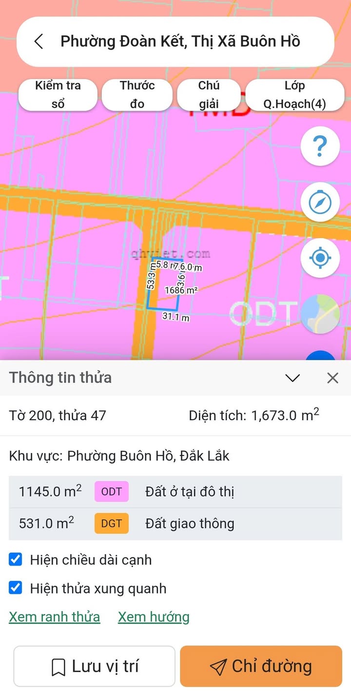 Đất mặt tiền đường Hoàng Quốc Việt, Buôn Hồ 186m² giá 130 triệu - Đầu tư sinh lời ngay!